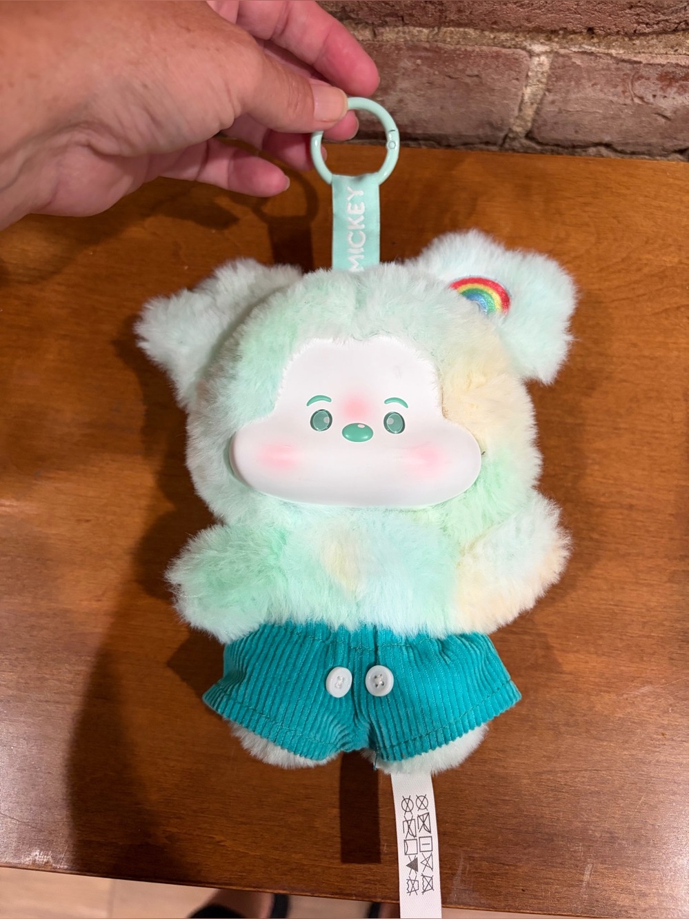 Miniso x Mickey Head in the Clouds – “Leisure Rainbow” Plush Pendant